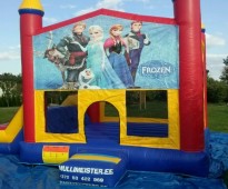 Замок  батут с маленькой горкой  ВОЗДУШНЫЕ ШАРЫ или FROZEN / 6LX5WX4H / 3-5лет 150.-